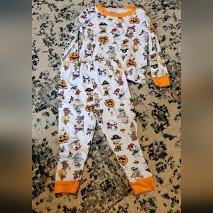 Peanuts Halloween Kids Two Piece - White and Orange